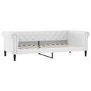 daybed med udtræk 90x200 cm kunstlæder hvid