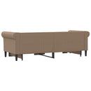 daybed med udtræk 90x200 cm kunstlæder cappuccinofarvet