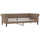 daybed med udtræk og madrasser 90x200 cm kunstlæder cappuccino