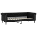 daybed med udtræk og skuffer 90x200 cm kunstlæder sort