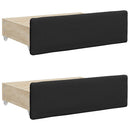 daybed med udtræk og skuffer 90x200 cm kunstlæder sort