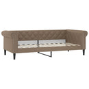 daybed med udtræk og skuffer 90x200 cm kunstlæder cappuccino