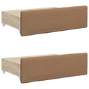 daybed med udtræk og skuffer 90x200 cm kunstlæder cappuccino
