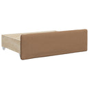 daybed med udtræk og skuffer 90x200 cm kunstlæder cappuccino