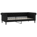 daybed med udtræk og skuffer 90x200 cm kunstlæder sort