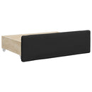 daybed med udtræk og skuffer 90x200 cm kunstlæder sort