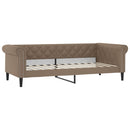 daybed med udtræk og skuffer 90x200 cm kunstlæder cappuccino