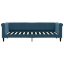 daybed med madras 80x200 cm velour blå