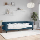 daybed med madras 80x200 cm velour blå