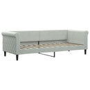 daybed med madras 80x200 cm velour lysegrå