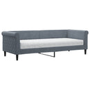 daybed med madras 80x200 cm velour mørkegrå