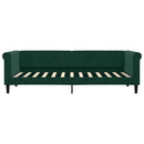 daybed med madras 80x200 cm velour mørkegrøn