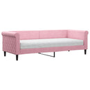 daybed med madras 80x200 cm velour pink