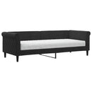 daybed med madras 80x200 cm velour sort