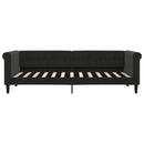 daybed med madras 80x200 cm velour sort