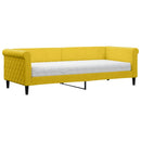 daybed med madras 80x200 cm velour gul