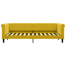 daybed med madras 80x200 cm velour gul