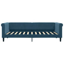 daybed med madras 90x200 cm velour blå