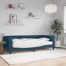 daybed med madras 90x200 cm velour blå