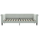 daybed med madras 90x200 cm velour lysegrå
