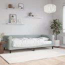 daybed med madras 90x200 cm velour lysegrå