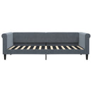 daybed med madras 90x200 cm velour mørkegrå