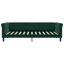 daybed med madras 90x200 cm velour mørkegrøn