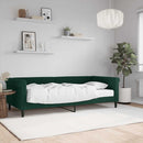 daybed med madras 90x200 cm velour mørkegrøn