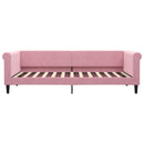 daybed med madras 90x200 cm velour pink