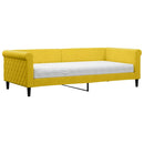 daybed med madras 90x200 cm velour gul
