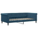 daybed med madras 100x200 cm velour blå