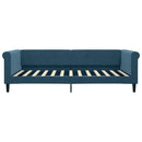 daybed med madras 100x200 cm velour blå