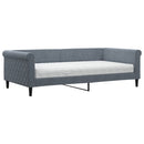daybed med madras 100x200 cm velour mørkegrå