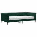 daybed med madras 100x200 cm velour mørkegrøn