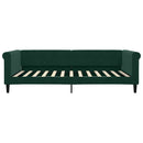 daybed med madras 100x200 cm velour mørkegrøn
