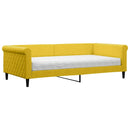 daybed med madras 100x200 cm velour gul