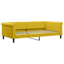 daybed med madras 100x200 cm velour gul