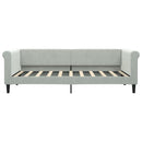 daybed med madras 90x190 cm velour lysegrå
