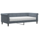 daybed med madras 90x190 cm velour mørkegrå