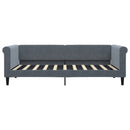 daybed med madras 90x190 cm velour mørkegrå