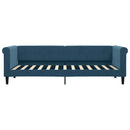 daybed med udtræk 80x200 cm velour blå