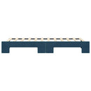 daybed med udtræk 80x200 cm velour blå