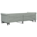 daybed med udtræk 80x200 cm velour lysegrå