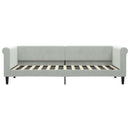 daybed med udtræk 80x200 cm velour lysegrå