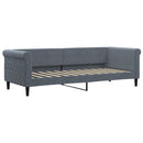 daybed med udtræk 80x200 cm velour mørkegrå
