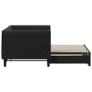 daybed med udtræk 80x200 cm velour sort
