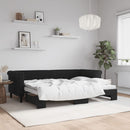 daybed med udtræk 80x200 cm velour sort