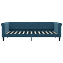 daybed med udtræk 90x200 cm velour blå