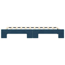 daybed med udtræk 90x200 cm velour blå