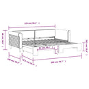 daybed med udtræk 90x200 cm velour blå